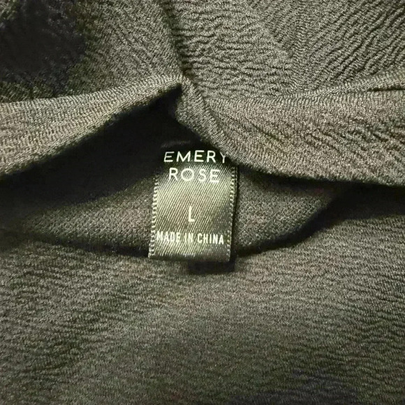 Women’s top with floral Raglan sleeves with waistband NWOT size Large - Picture 5 of 7